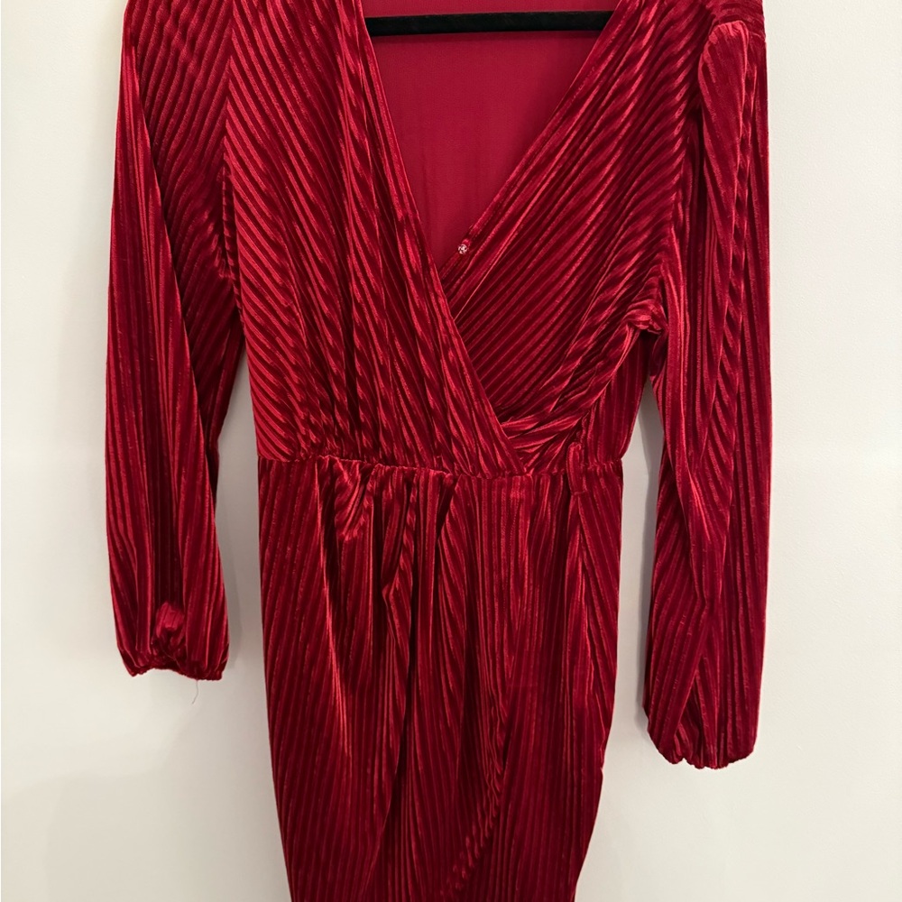 Amazon Red Long Sleeve Dress